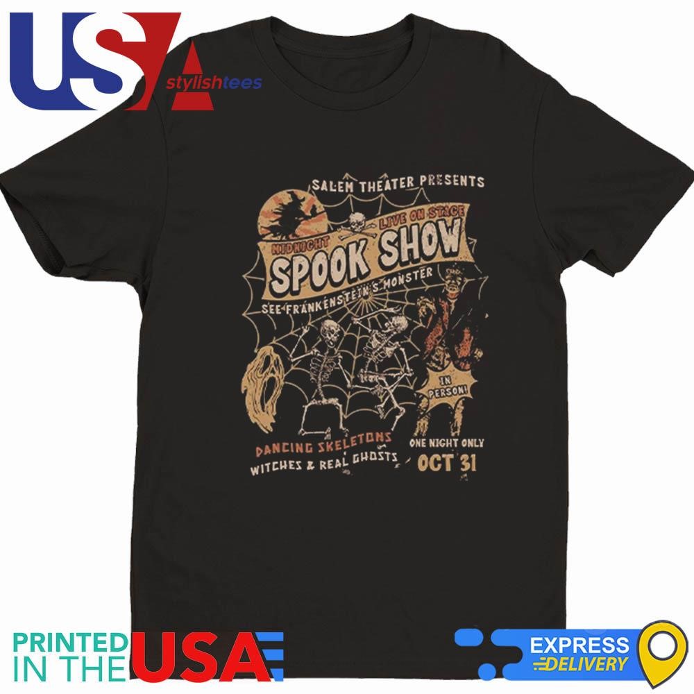 Salem Theater Presents Spook Show Frankenstein Monster Halloween Shirt