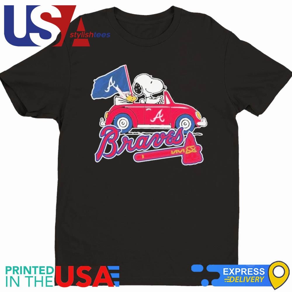 Snoopy And Woodstock X Atlanta Braves October Driving Car 2024 Shirt