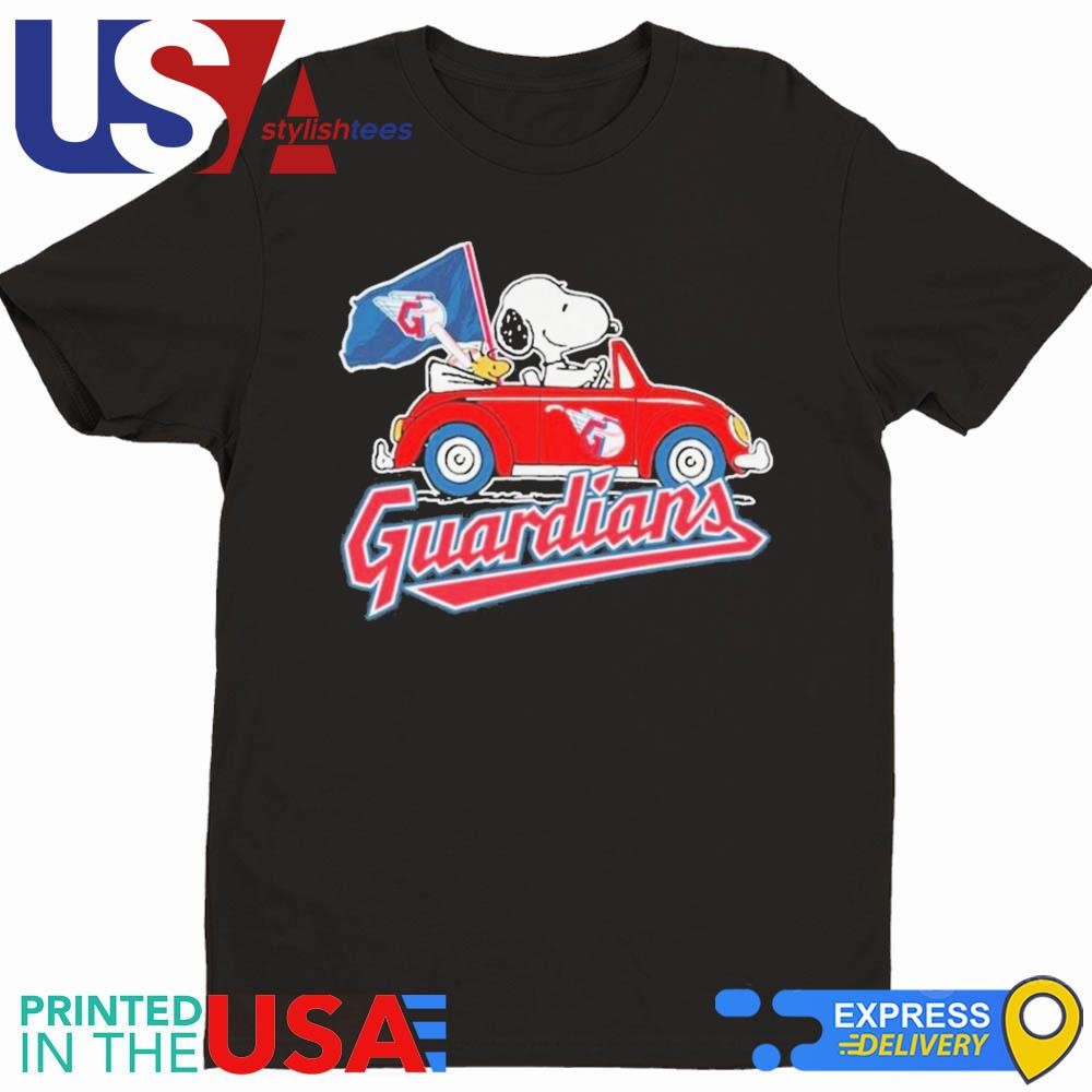 Snoopy And Woodstock X Cleveland Guardians October Driving Car 2024 Shirt