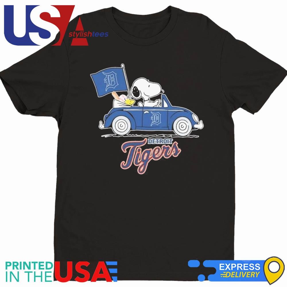 Snoopy And Woodstock X Detroit Tigers October Driving Car 2024 Shirt