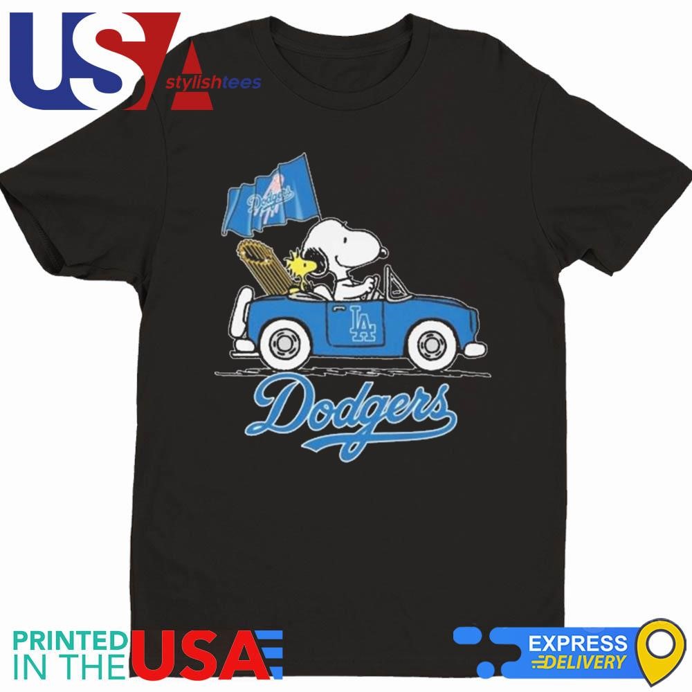 Snoopy And Woodstock X Los Angeles Dodgers October Driving Car 2024 Shirt