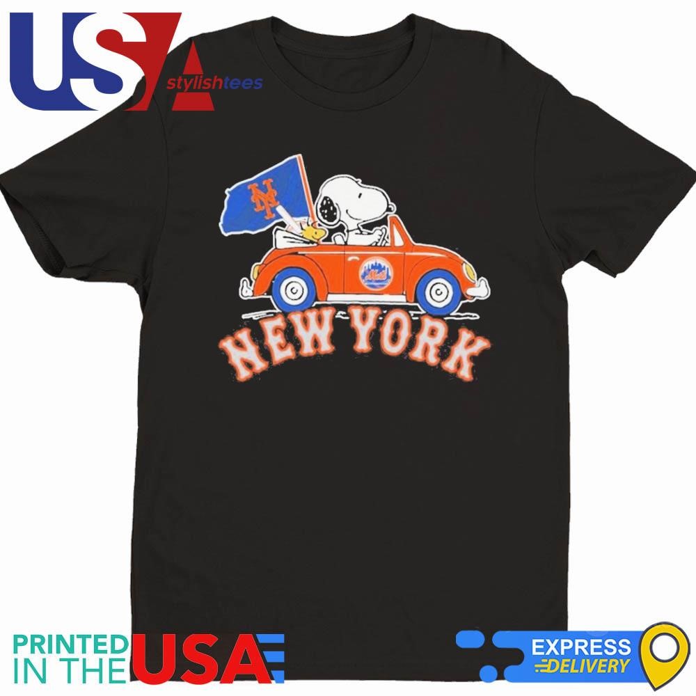 Snoopy And Woodstock X New York Mets October Driving Car 2024 Shirt