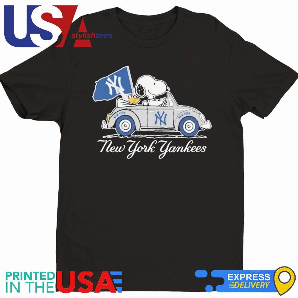 Snoopy And Woodstock X New York Yankees October Driving Car 2024 Shirt