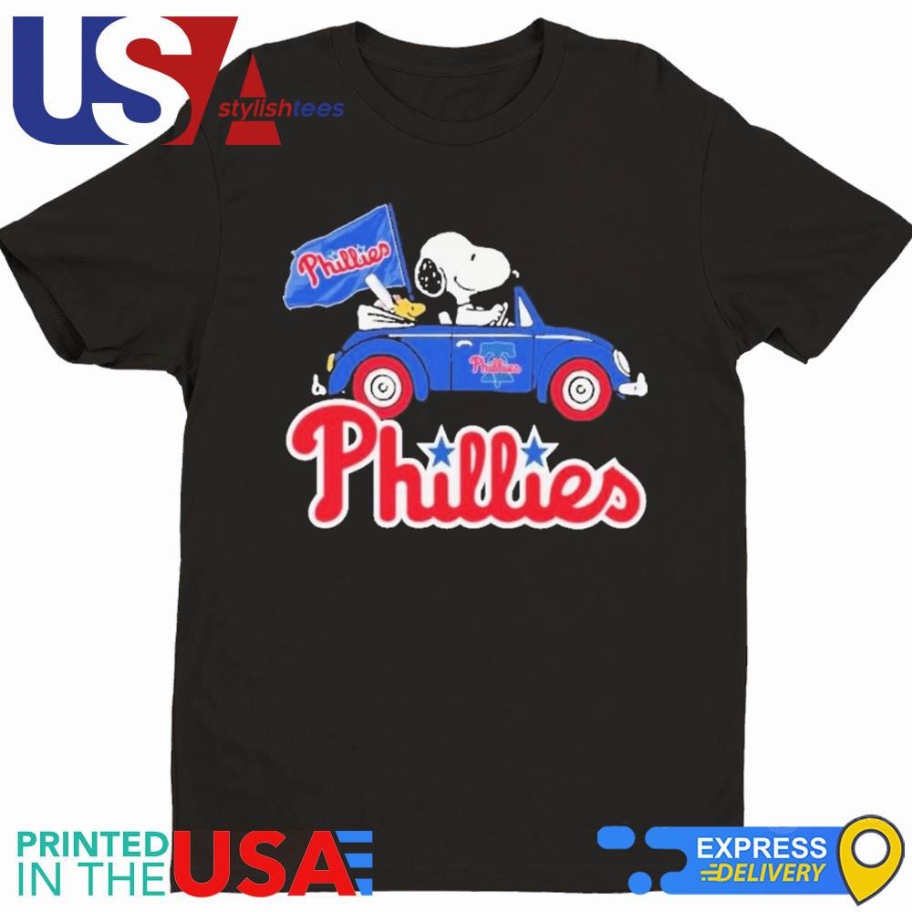 Snoopy And Woodstock X Philadelphia Phillies October Driving Car 2024 Shirt