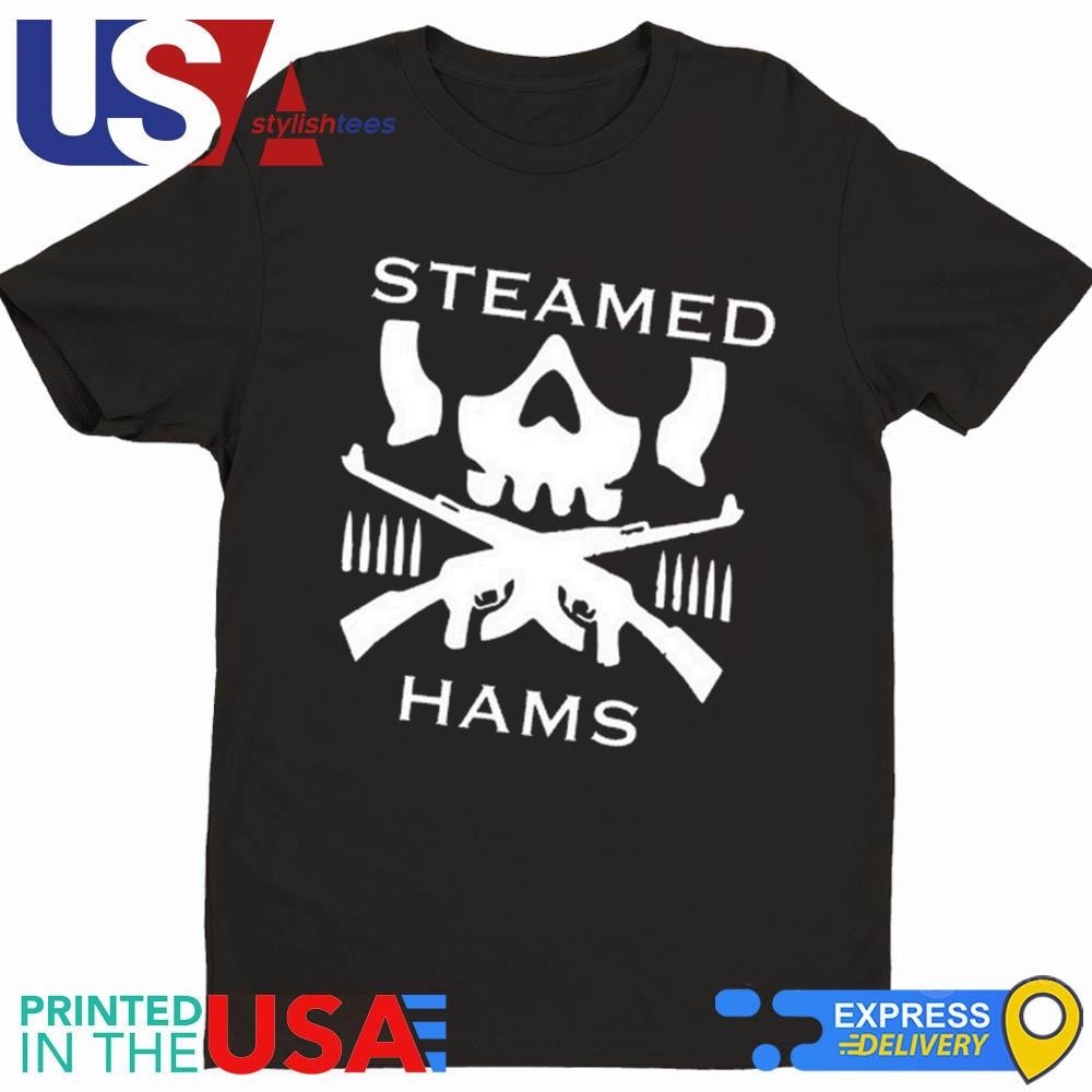 Steamed Hams Skull Guns Shirt