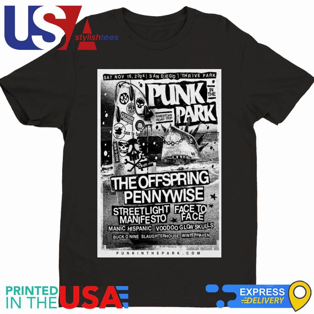 THE OFFSPRING With Pennywise Nov 16 2024 Punk In The Park San Diego CA Shirt