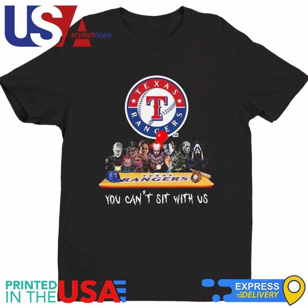 Texas Rangers MLB Horror Movies Halloween You Can't Sit With Us 2024 Shirt