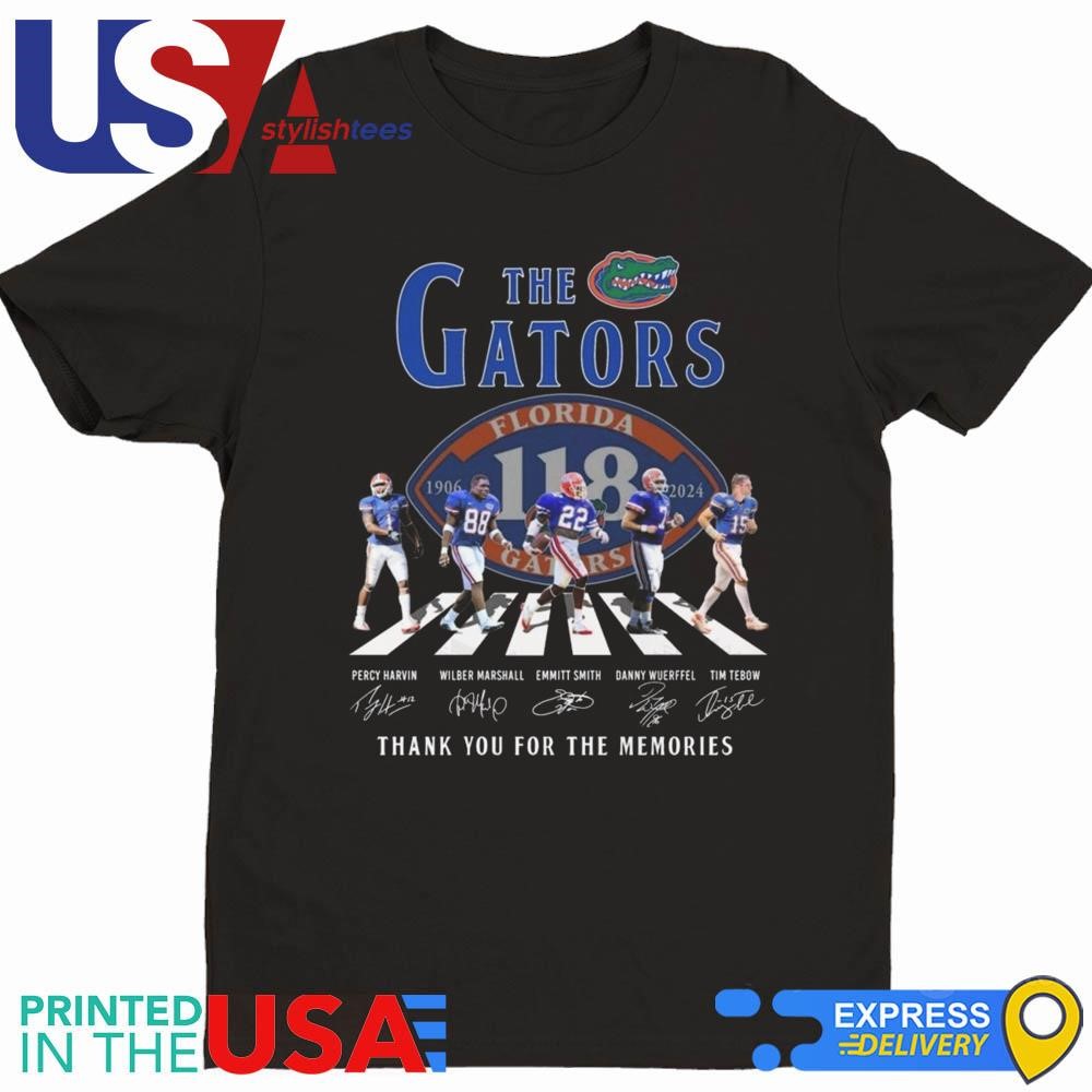 The Florida Gators 1906-2024 Signature Thank You For The Memories Walking Shirt