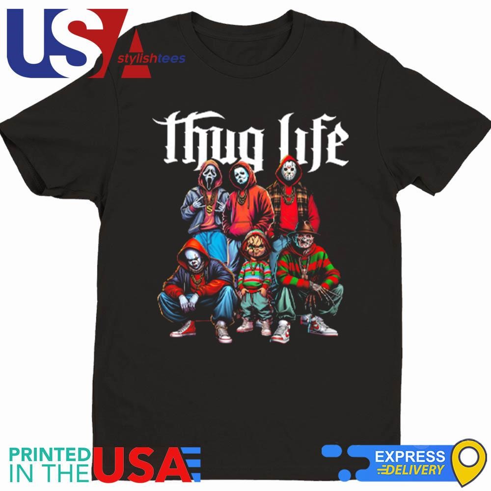 Thug Life Horror Movie Characters Shirt