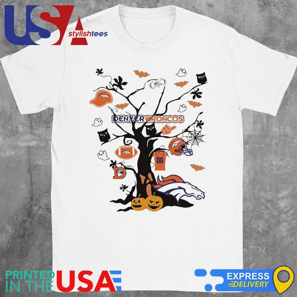 Tree Halloween Denver Broncos NFL Team 2024 Shirt