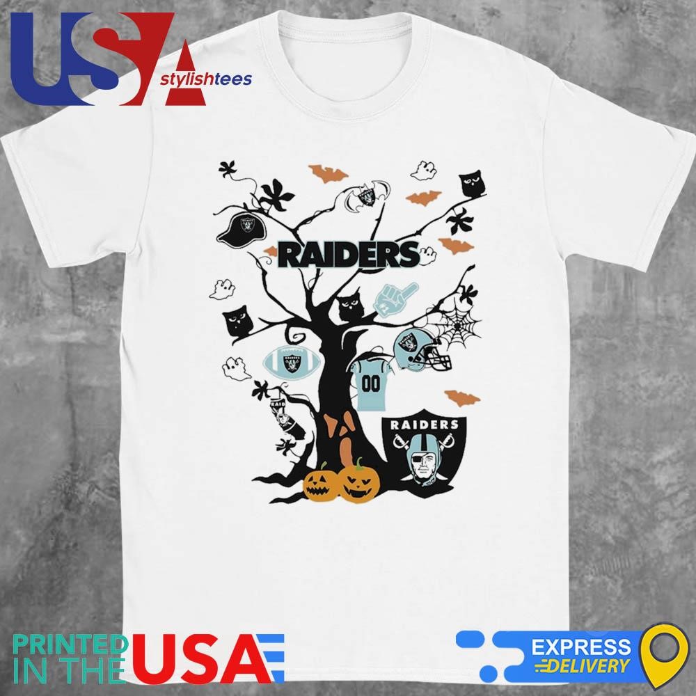 Tree Halloween Las Vegas Raiders NFL Team 2024 Shirt