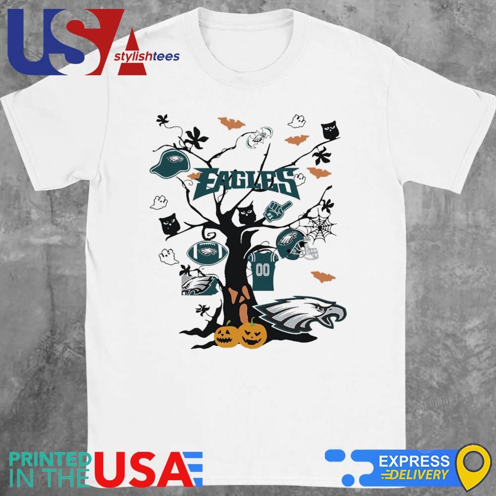 Tree Halloween Philadelphia Eagles NFL Team 2024 Shirt