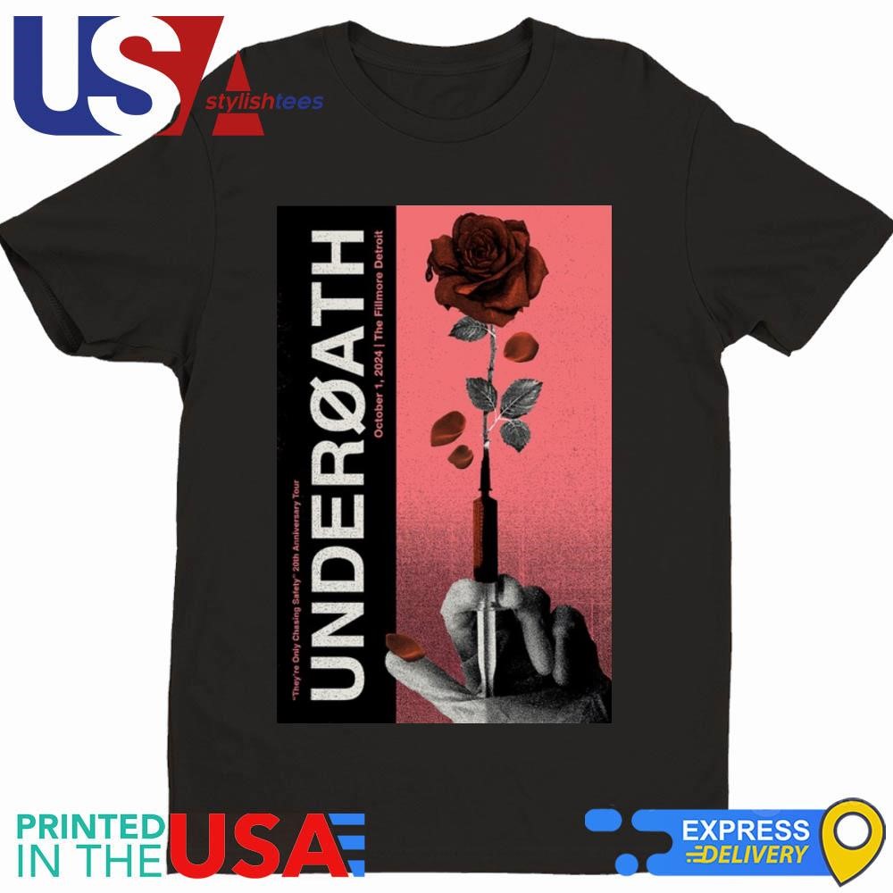 Underoath The Fillmore Detroit MI October 1 2024 Tour Shirt