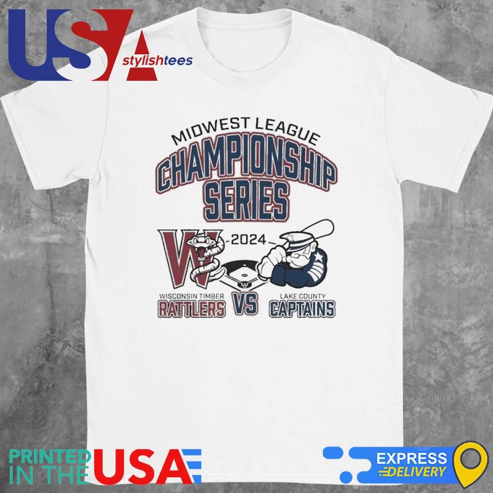 Wisconsin Timber Rattlers Vs. Lake County Captains 2024 Midwest League Championship Series Shirt