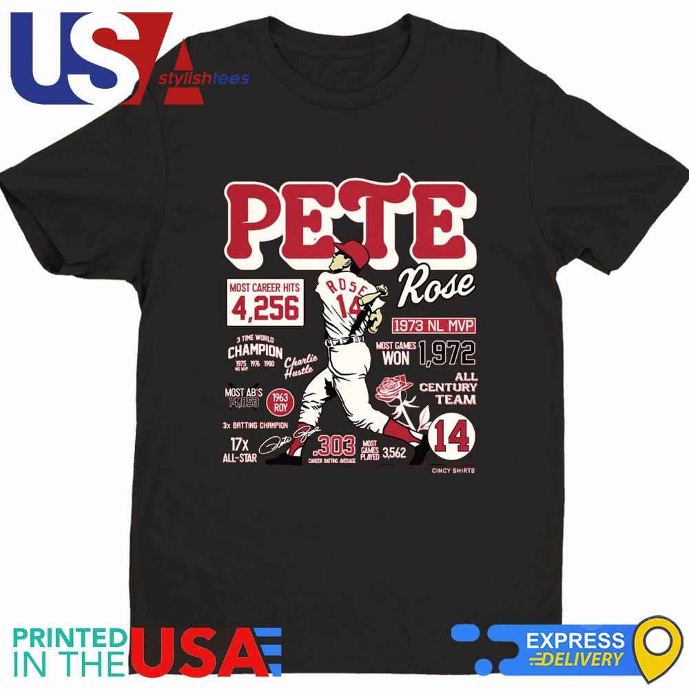 Pete Rose Career Stats Shirt