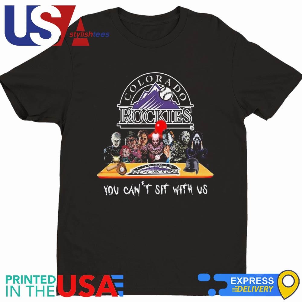 Colorado Rockies MLB Horror Movies Halloween You Can't Sit With Us 2024 Shirt