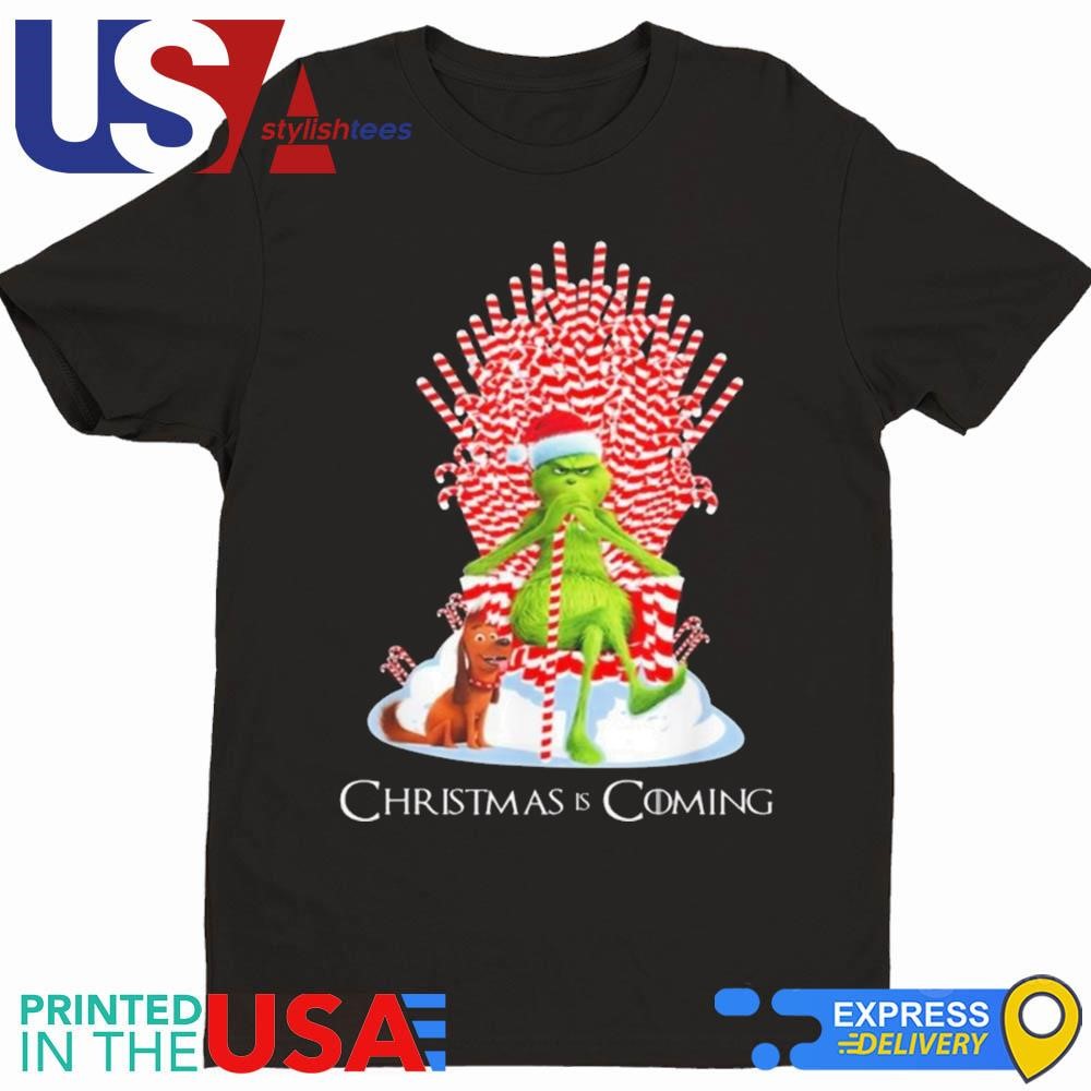 Christmas Is Coming Grinch And Dog 2024 Shirt