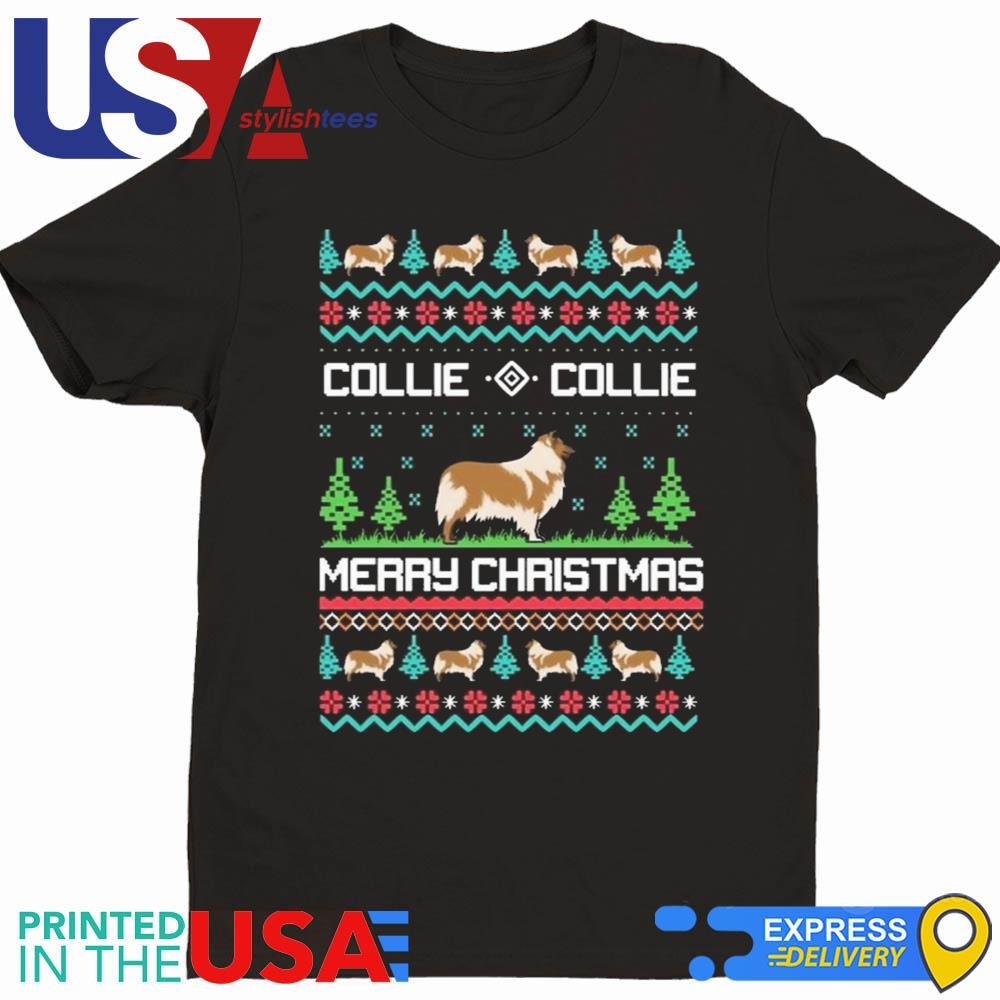 Collie Collie Merry Christmas Ugly 2024 Shirt