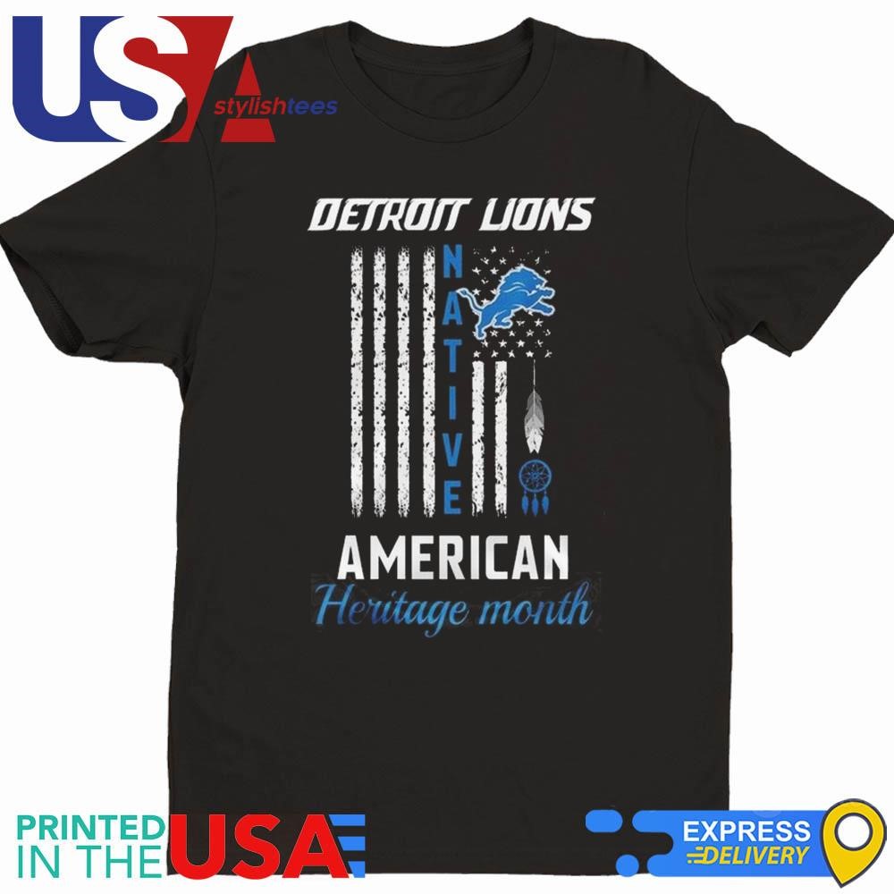 Detroit Lions Native American Heritage Month USA Flag 2024 Shirt