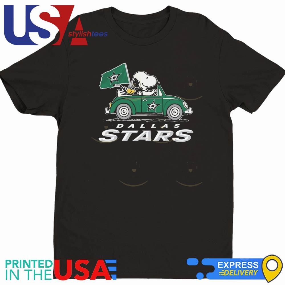 Snoopy And Woodstock Drive Car Dallas Stars 2024 Shirt