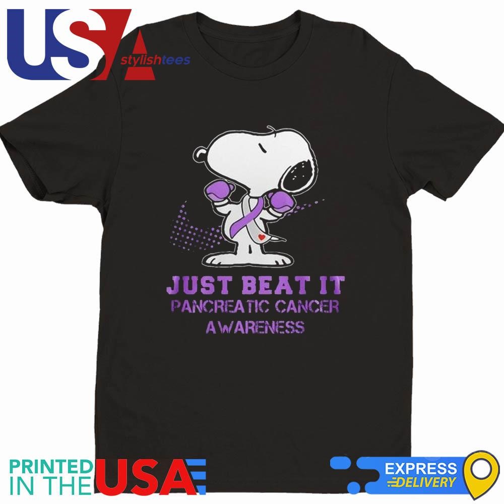 Snoopy Be Strong & Courageous Pancreatic Cancer Awareness 2024 Shirt