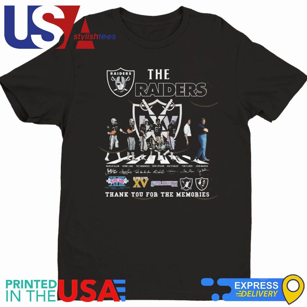 The Las Vegas Raiders Signatures Thank You For The Memories Walking 2024 Shirt