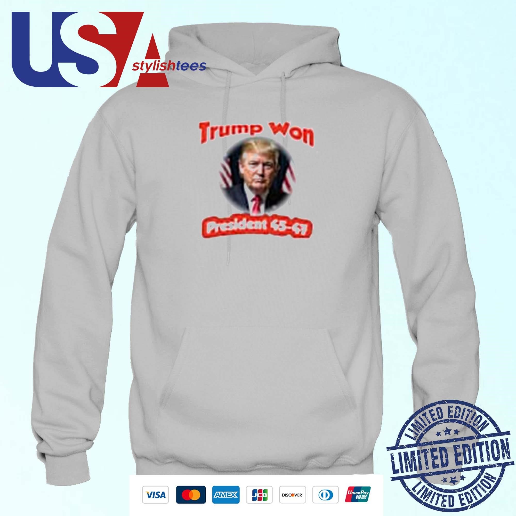 Trump Elected President Trump Won President 45-47 Hoodie