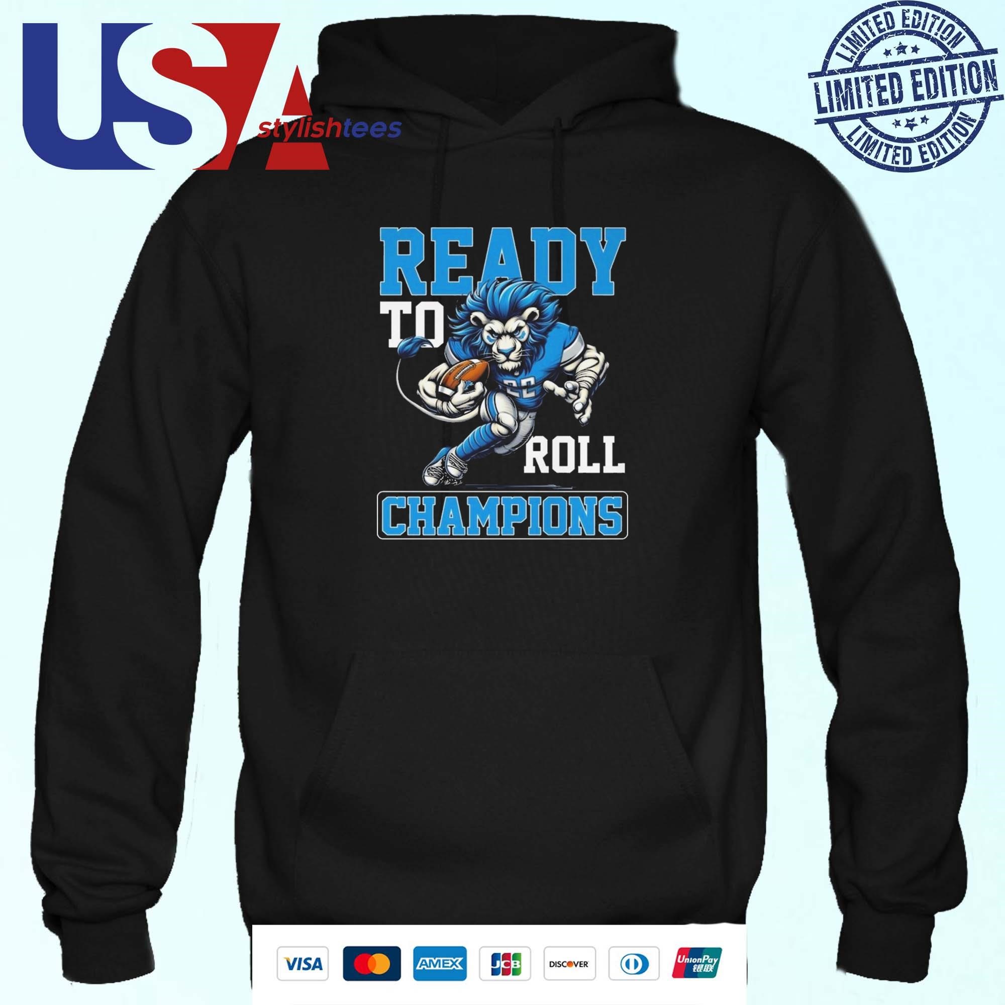 Detroit Lions Ready To Roll NFC North Champions 2024 Lion Football Mascot Hoodie