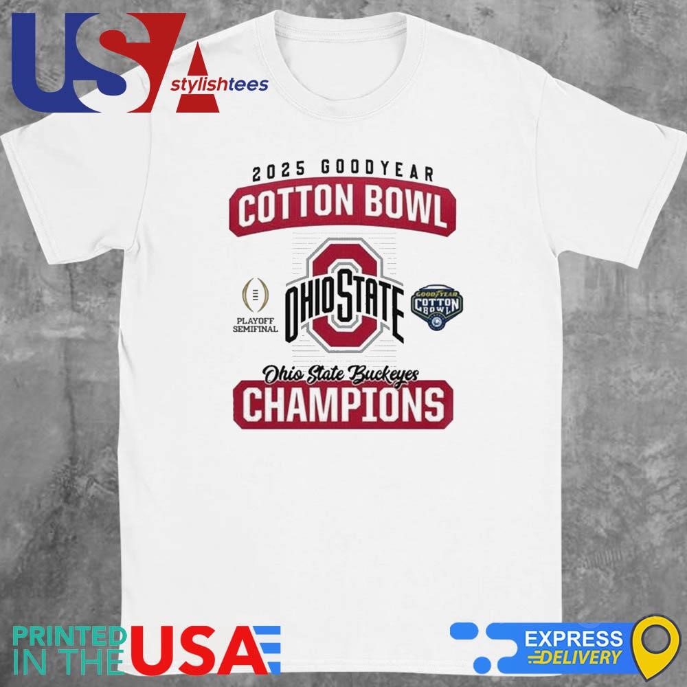 Ohio State Football 2025 Cotton Bowl Champions Playoff Semifinal Logo T-shirt